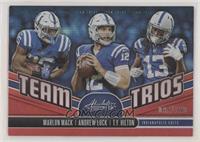 Andrew Luck, Marlon Mack, T.Y. Hilton #/100