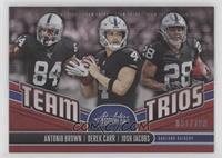 Antonio Brown, Josh Jacobs, Derek Carr #/100