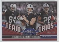 Antonio Brown, Josh Jacobs, Derek Carr #/100