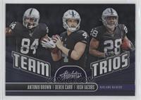 Antonio Brown, Josh Jacobs, Derek Carr