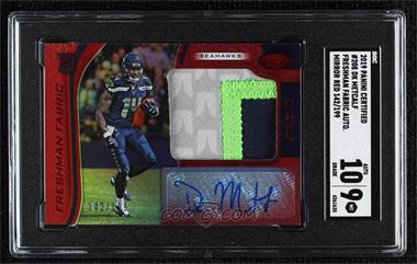 2019 Panini Certified - [Base] - Mirror Red #208 - Freshman Fabric Signatures - DK Metcalf /199 [SGC 9 MINT]