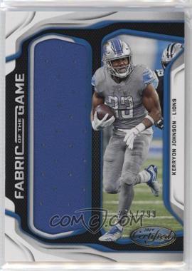 2019 Panini Certified - Fabric of the Game #FG-KJ - Kerryon Johnson /299