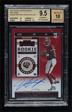 2019 Panini Contenders - [Base] - 1st Off the Line Red Zone #103.2 - Rookie Ticket RPS Variation - Dwayne Haskins [BGS 9.5 GEM MINT]