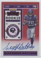 Rookie Ticket RPS Variation - Alexander Mattison