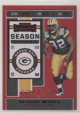 2019 Panini Contenders - [Base] - 1st Off the Line Red Zone #2 - Season Ticket - Reggie White