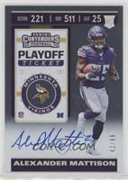 Rookie Ticket RPS - Alexander Mattison #/99