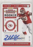 Rookie Ticket - Khalen Saunders #/99