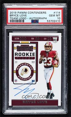 2019 Panini Contenders - [Base] #114.1 - Rookie Ticket RPS - Bryce Love [PSA 10 GEM MT]