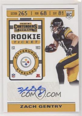 2019 Panini Contenders - [Base] #274 - Rookie Ticket - Zach Gentry
