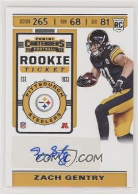 2019 Panini Contenders - [Base] #274 - Rookie Ticket - Zach Gentry