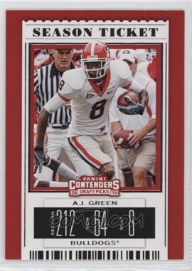 2019 Panini Contenders Draft Picks - [Base] #1 - Season Ticket - A.J. Green