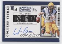 RPS College Ticket Variation A - Will Grier [EX to NM]