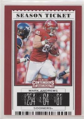 2019 Panini Contenders Draft Picks - [Base] #66 - Season Ticket - Mark Andrews