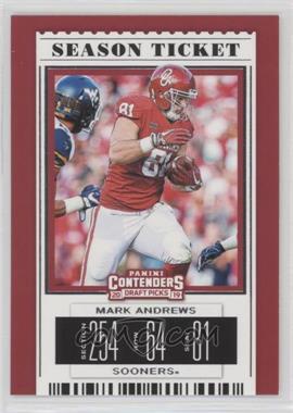 2019 Panini Contenders Draft Picks - [Base] #66 - Season Ticket - Mark Andrews