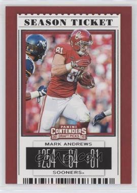 2019 Panini Contenders Draft Picks - [Base] #66 - Season Ticket - Mark Andrews