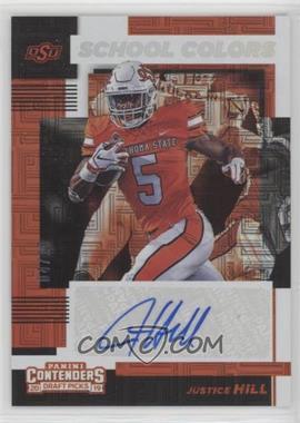 2019 Panini Contenders Draft Picks - School Colors Signatures - Building Blocks #12 - Justice Hill /10