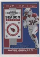 Season Ticket - David Johnson #/99