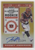 Rookie Ticket - Rodney Anderson #/10