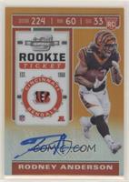 Rookie Ticket - Rodney Anderson #/50