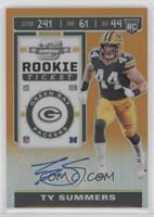 Rookie Ticket - Ty Summers [EX to NM] #/50