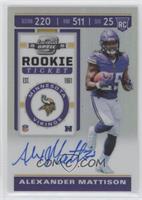 Holo Prizm Rookie Ticket RPS Autographs - Alexander Mattison