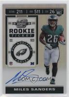 Holo Prizm Rookie Ticket RPS Autographs - Miles Sanders