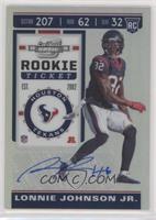 Holo Prizm Rookie Ticket Autographs - Lonnie Johnson Jr. [EX to NM]