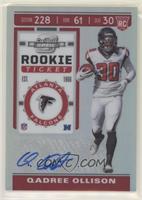 Holo Prizm Rookie Ticket Autographs - Qadree Ollison