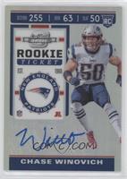 Holo Prizm Rookie Ticket Autographs - Chase Winovich