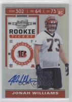 Holo Prizm Rookie Ticket Autographs - Jonah Williams