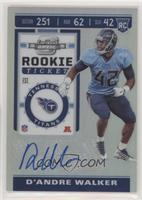 Holo Prizm Rookie Ticket Autographs - D'Andre Walker