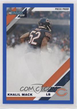 2019 Panini Donruss - [Base] - Photo Variation Press Proof Blue #53 V - Khalil Mack