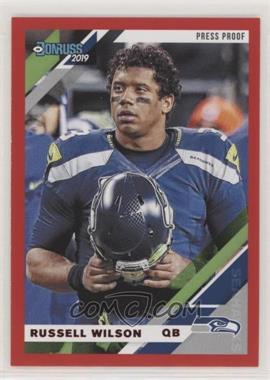 2019 Panini Donruss - [Base] - Photo Variation Press Proof Red #227 V - Russell Wilson