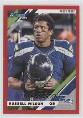 2019 Panini Donruss - [Base] - Photo Variation Press Proof Red #227 V - Russell Wilson