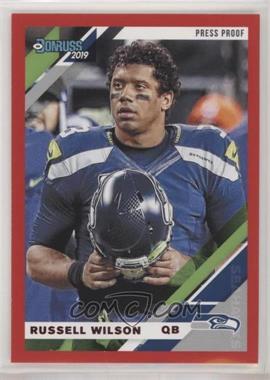 2019 Panini Donruss - [Base] - Photo Variation Press Proof Red #227 V - Russell Wilson