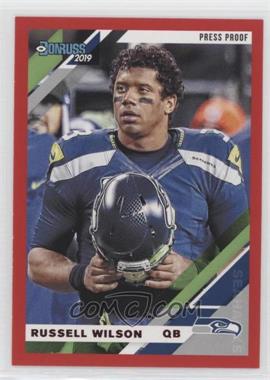 2019 Panini Donruss - [Base] - Photo Variation Press Proof Red #227 V - Russell Wilson