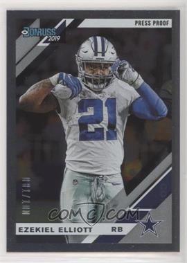 2019 Panini Donruss - [Base] - Photo Variation Press Proof Silver #75 V - Ezekiel Elliott /100