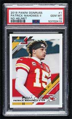 2019 Panini Donruss - [Base] - Photo Variation #1 V - Patrick Mahomes II [PSA 10 GEM MT]