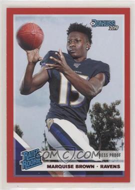 2019 Panini Donruss - [Base] - Press Proof Red #312 - Rated Rookie - Marquise Brown
