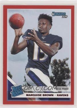 2019 Panini Donruss - [Base] - Press Proof Red #312 - Rated Rookie - Marquise Brown