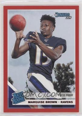 2019 Panini Donruss - [Base] - Press Proof Red #312 - Rated Rookie - Marquise Brown