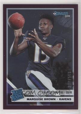 2019 Panini Donruss - [Base] - Stat Line Season #312 - Rated Rookie - Marquise Brown /500