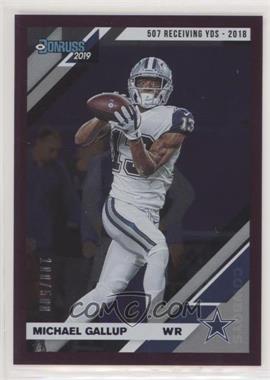 2019 Panini Donruss - [Base] - Stat Line Season #80 - Michael Gallup /500