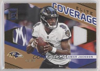 2019 Panini Donruss Elite - Elite Coverage - Prime #EC-23 - Lamar Jackson /49