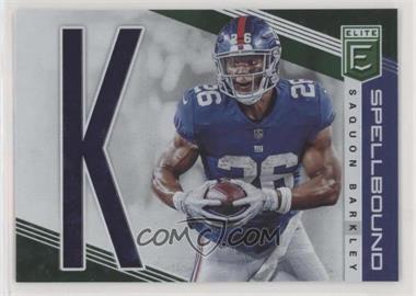 2019 Panini Donruss Elite - Spellbound - Green #SP-37 - Saquon Barkley