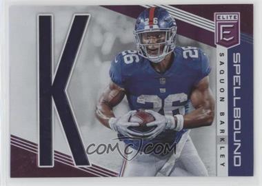 2019 Panini Donruss Elite - Spellbound - Purple #SP-37 - Saquon Barkley /75