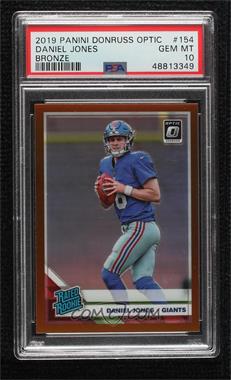 2019 Panini Donruss Optic - [Base] - Bronze Prizm #154 - Rated Rookie - Daniel Jones [PSA 10 GEM MT]