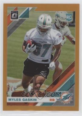 2019 Panini Donruss Optic - [Base] - Orange Prizm #131 - Rookies - Myles Gaskin /199