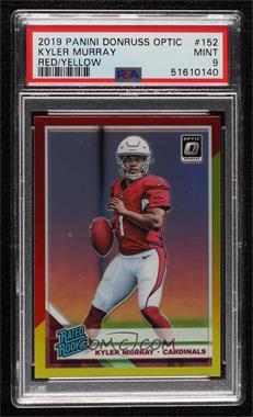 2019 Panini Donruss Optic - [Base] - Red and Yellow Prizm #152 - Rated Rookie - Kyler Murray [PSA 9 MINT]