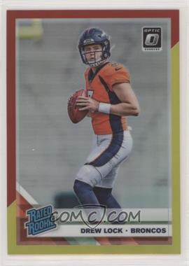 2019 Panini Donruss Optic - [Base] - Red and Yellow Prizm #153 - Rated Rookie - Drew Lock